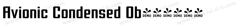 Avionic Condensed Ob字体转换